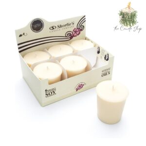 Vanilla Bean Soy Votive Candles – Scented with Natural Fragrance Oils – Set of 6 Beige Votive Candle Refills – Bakery & Food Collection